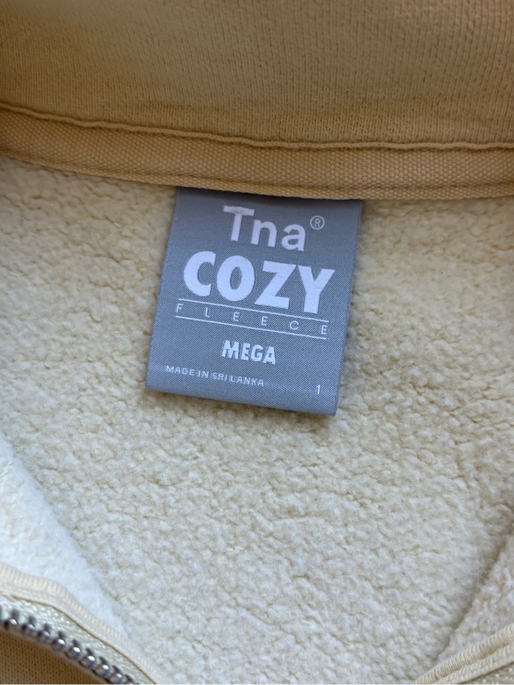 TNA Mega Quarter-Zip Soft Yellow Pullover Sweatshirt - Picture 6 of 13